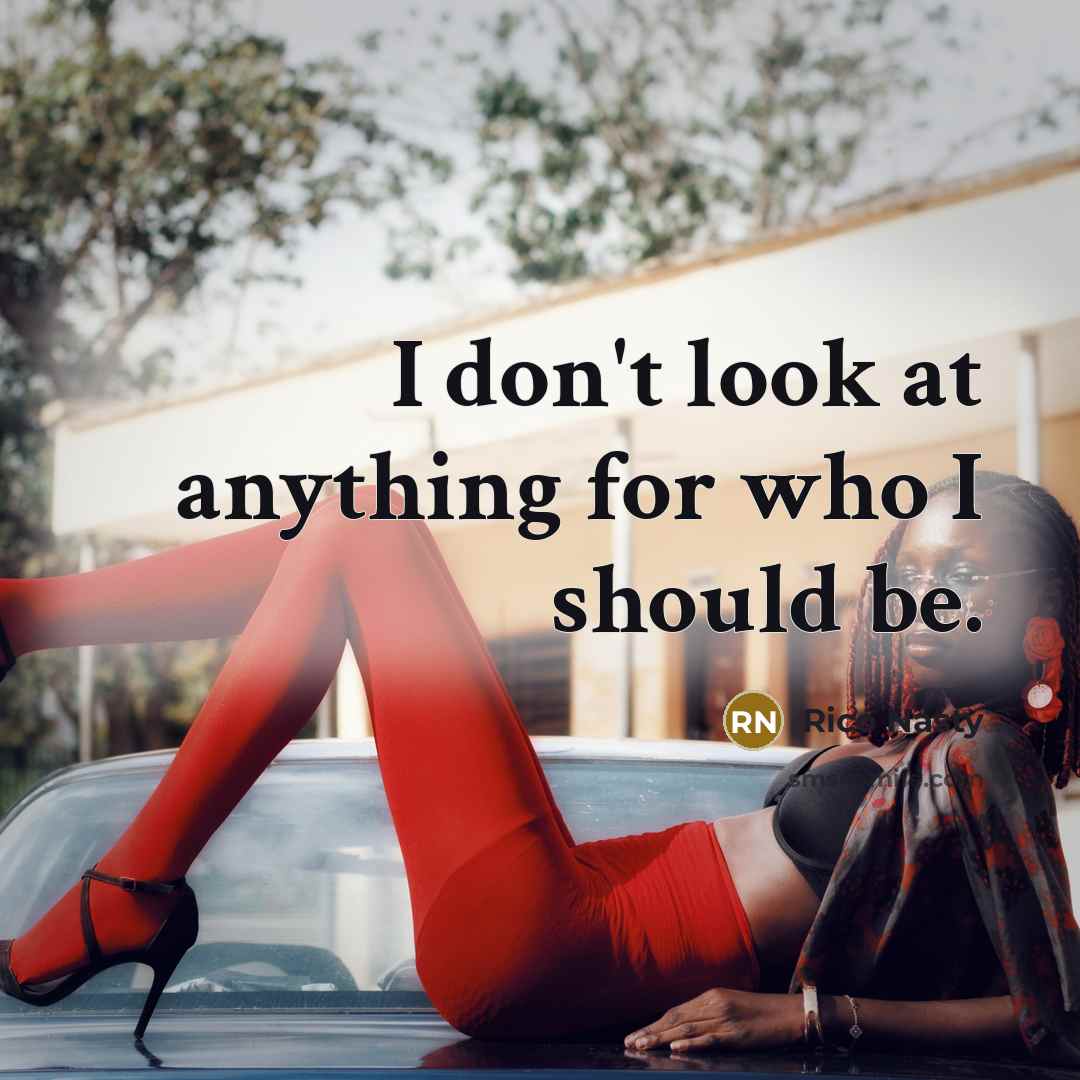 “I don't look at anything for who I should be.…” quote by Rico Nasty