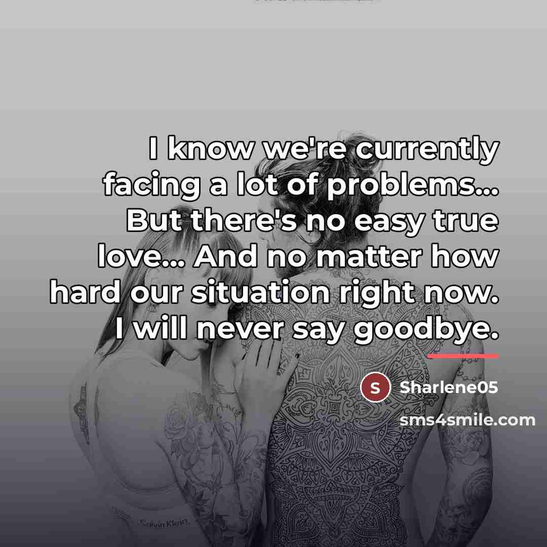 “I know we're currently facing a lot of problems... But…” quote by Sharlene05