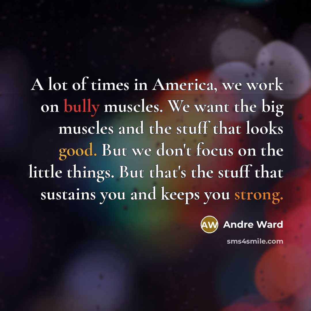 “A lot of times in America, we work on bully…” quote by Andre Ward