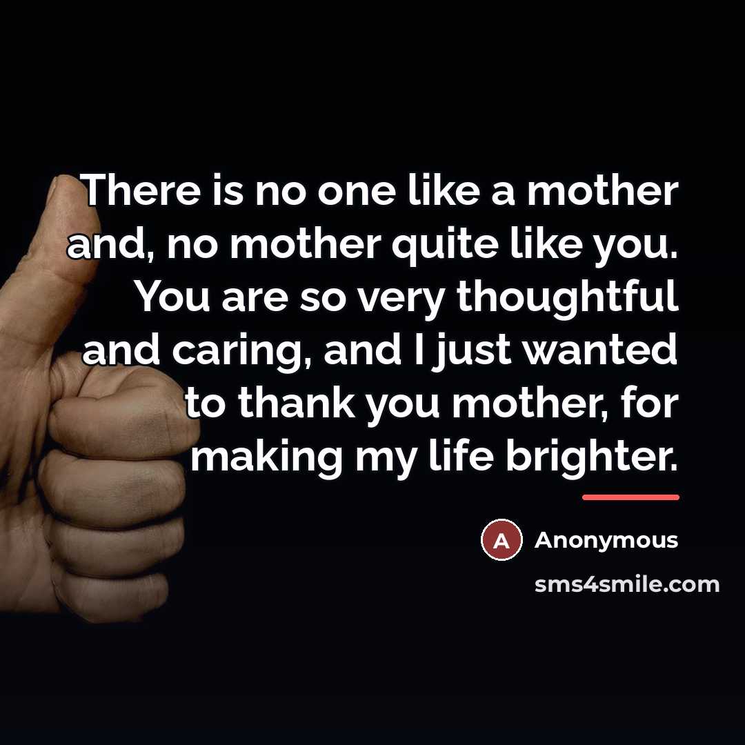 “There is no one like a mother and, no mother…” quote by Anonymous