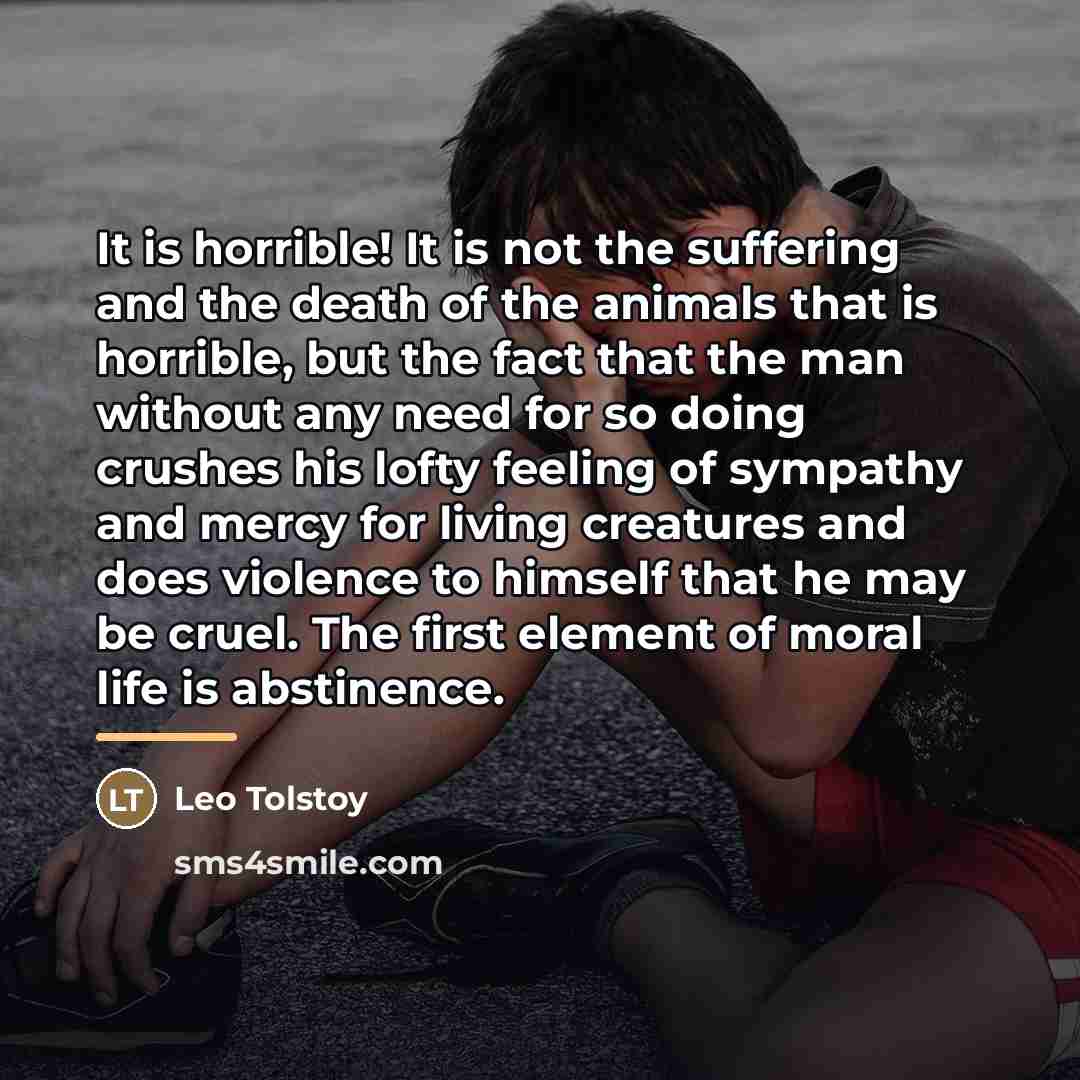 “It is horrible! It is not the suffering and the…” quote by Leo Tolstoy
