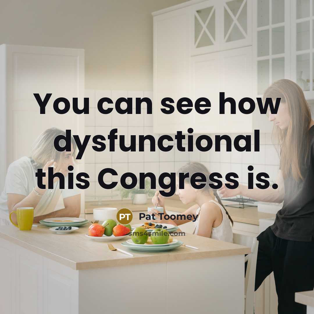 “You can see how dysfunctional this Congress is.…” quote by Pat Toomey