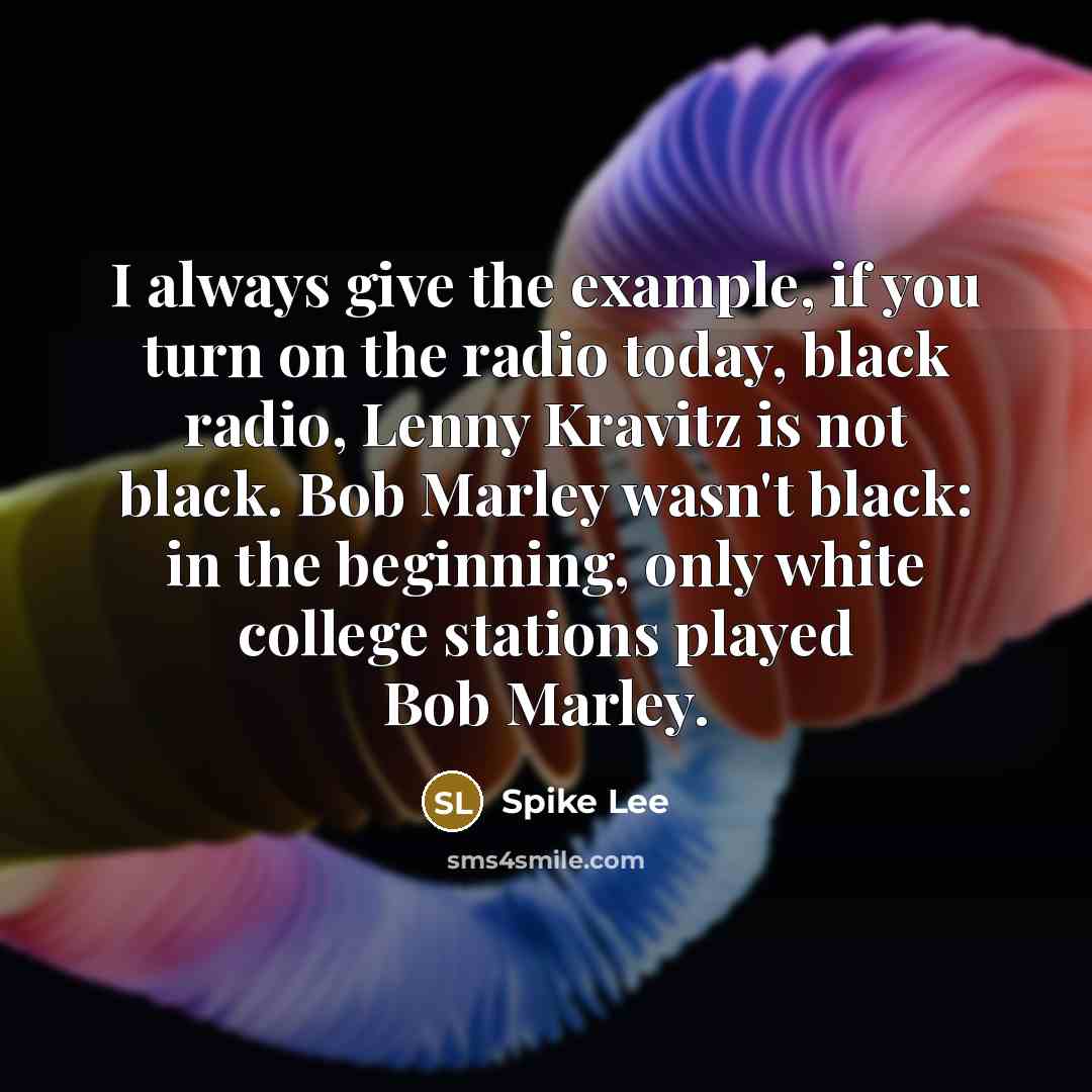 “I always give the example, if you turn on the…” quote by Spike Lee