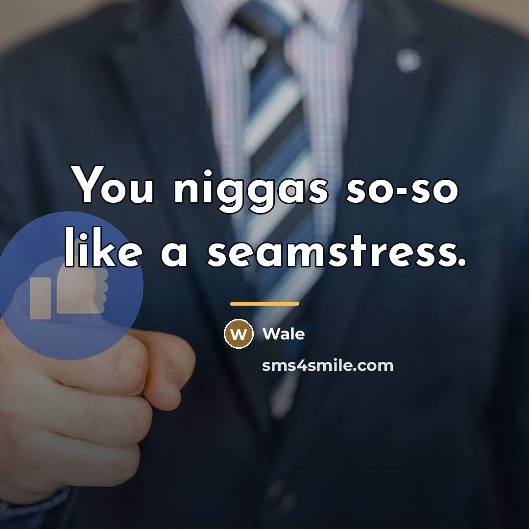 “You niggas so-so like a seamstress.…” quote by Wale