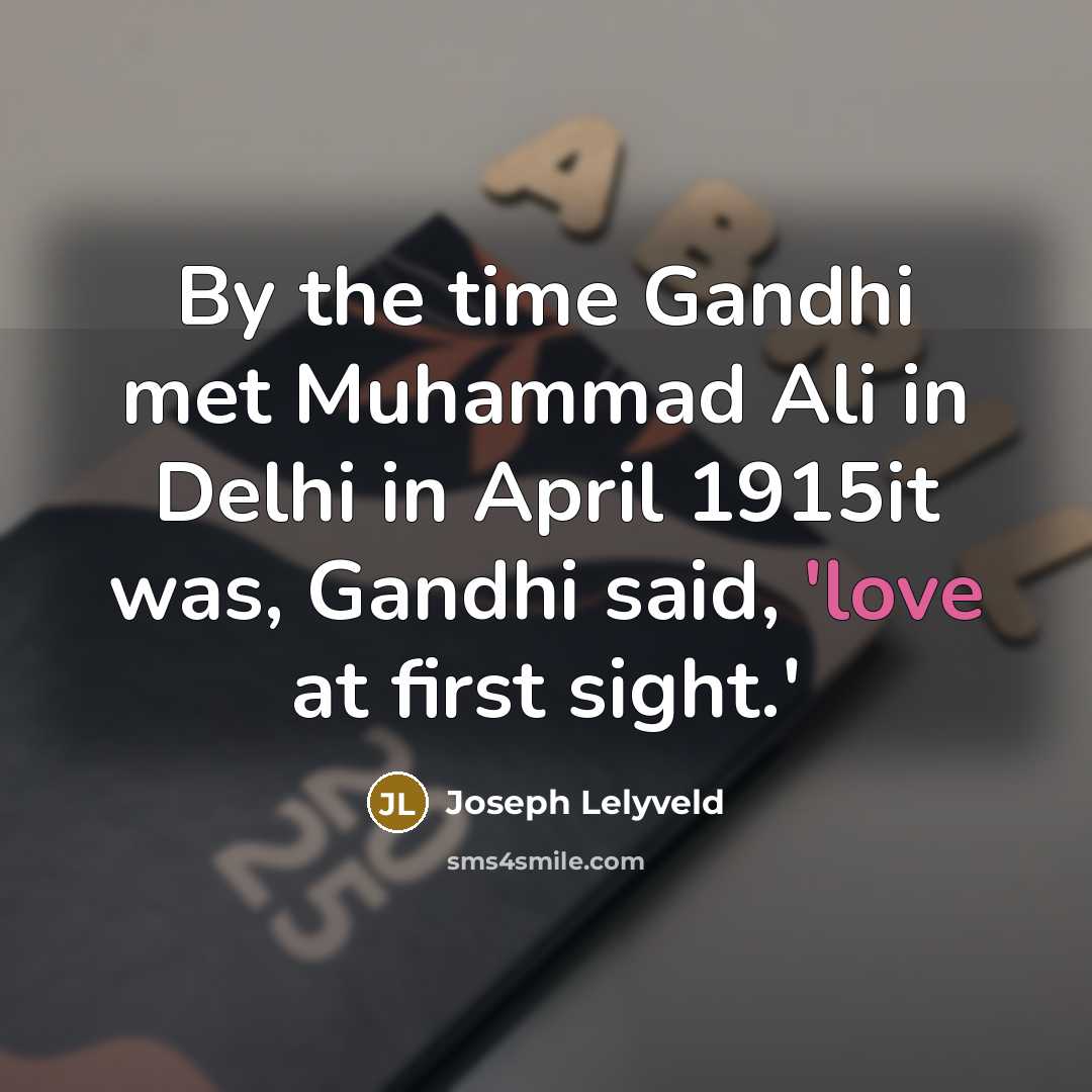 “By the time Gandhi met Muhammad Ali in Delhi in…” quote by Joseph Lelyveld