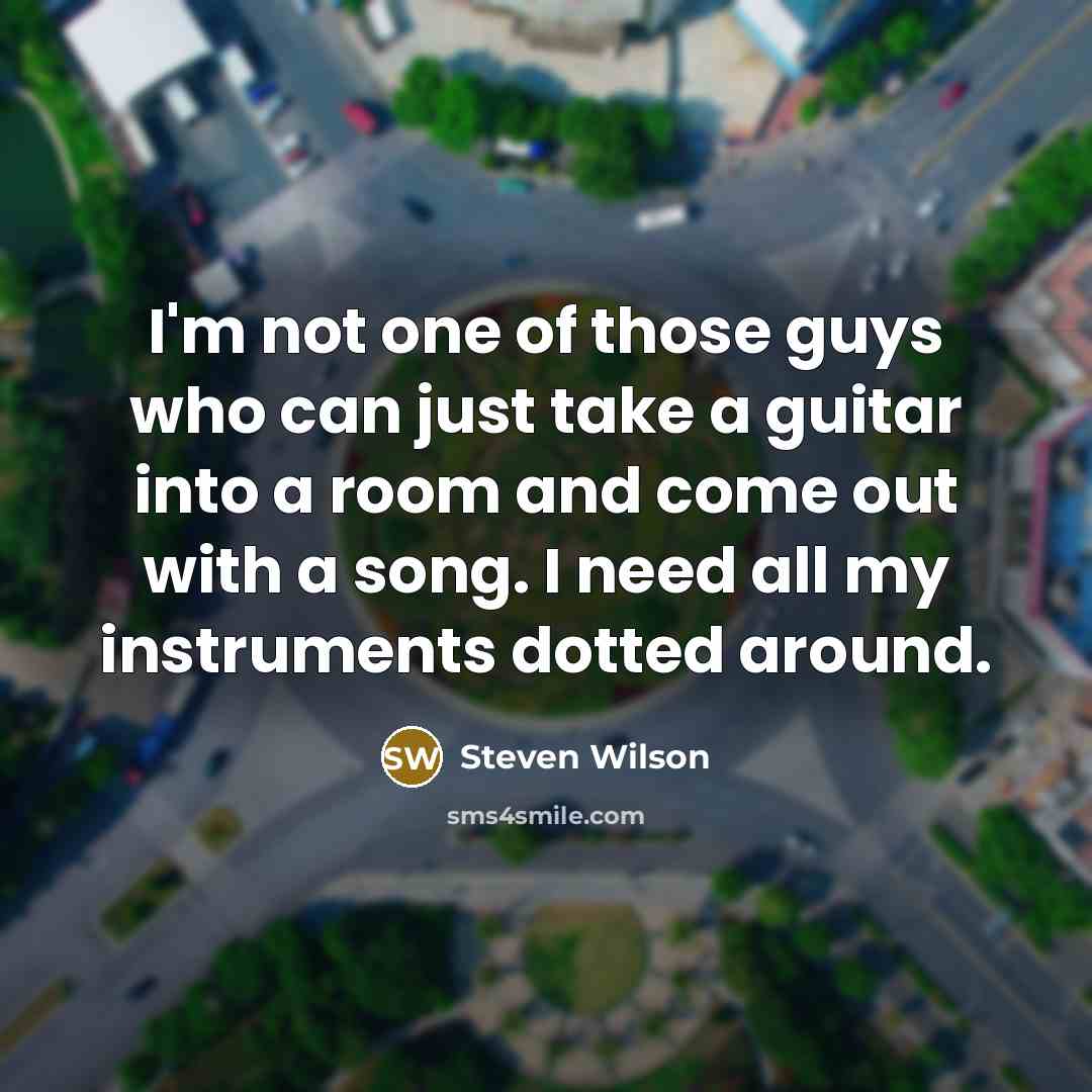 “I'm not one of those guys who can just take…” quote by Steven Wilson