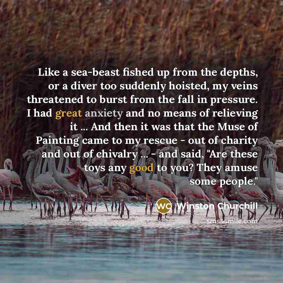 “Like a sea-beast fished up from the depths, or a…” quote by Winston Churchill