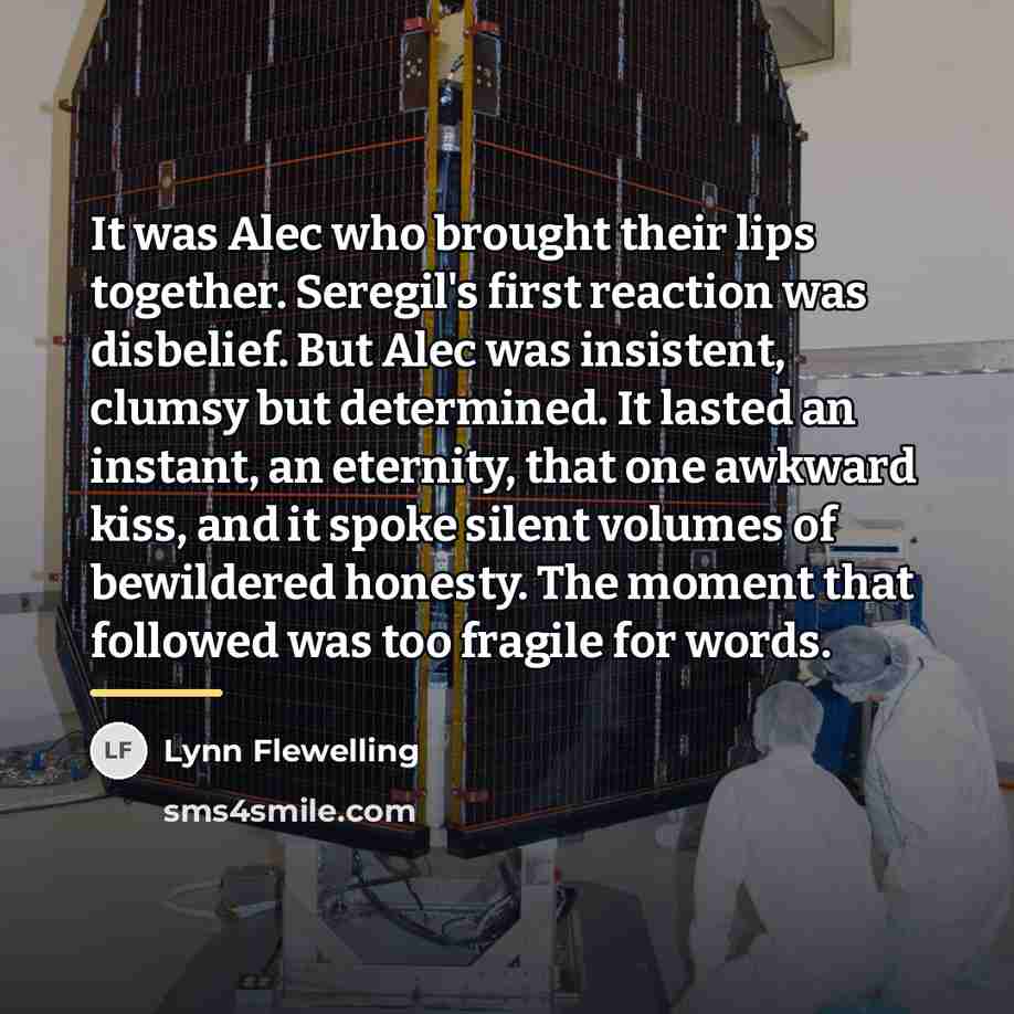 “It was Alec who brought their lips together. Seregil's first…” quote by Lynn Flewelling