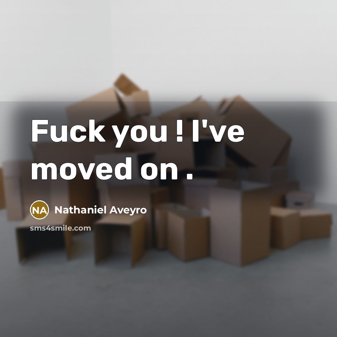 “Fuck you ! I've moved on .…” quote by Nathaniel Aveyro