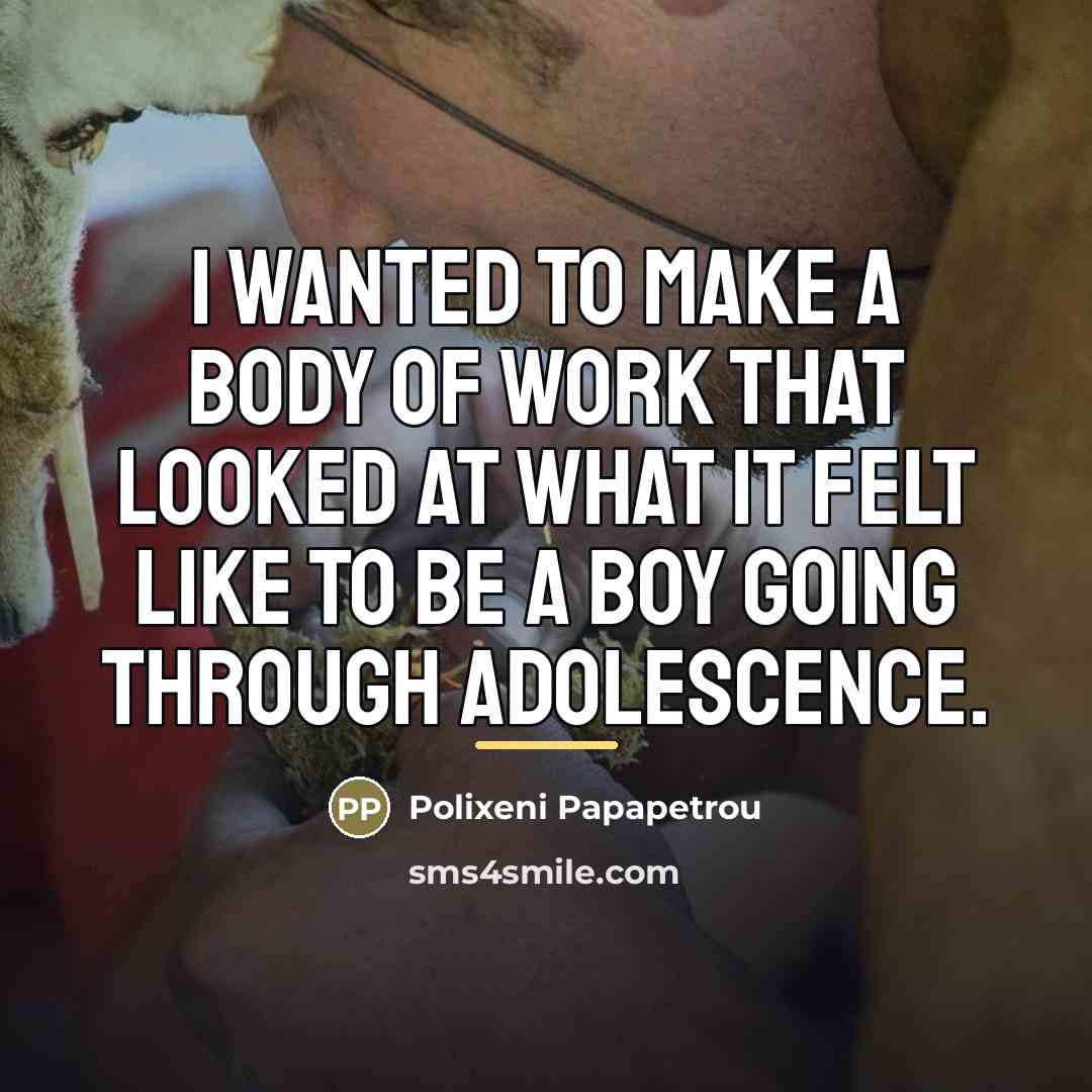 “I wanted to make a body of work that looked…” quote by Polixeni Papapetrou