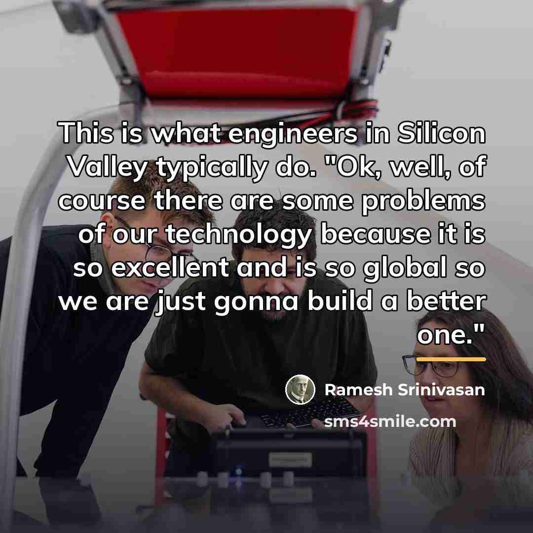 “This is what engineers in Silicon Valley typically do. "Ok,…” quote by Ramesh Srinivasan