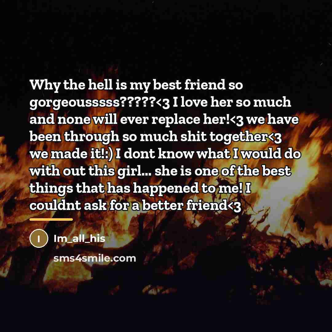 “Why the hell is my best friend so gorgeousssss?????…” quote by Im_all_his