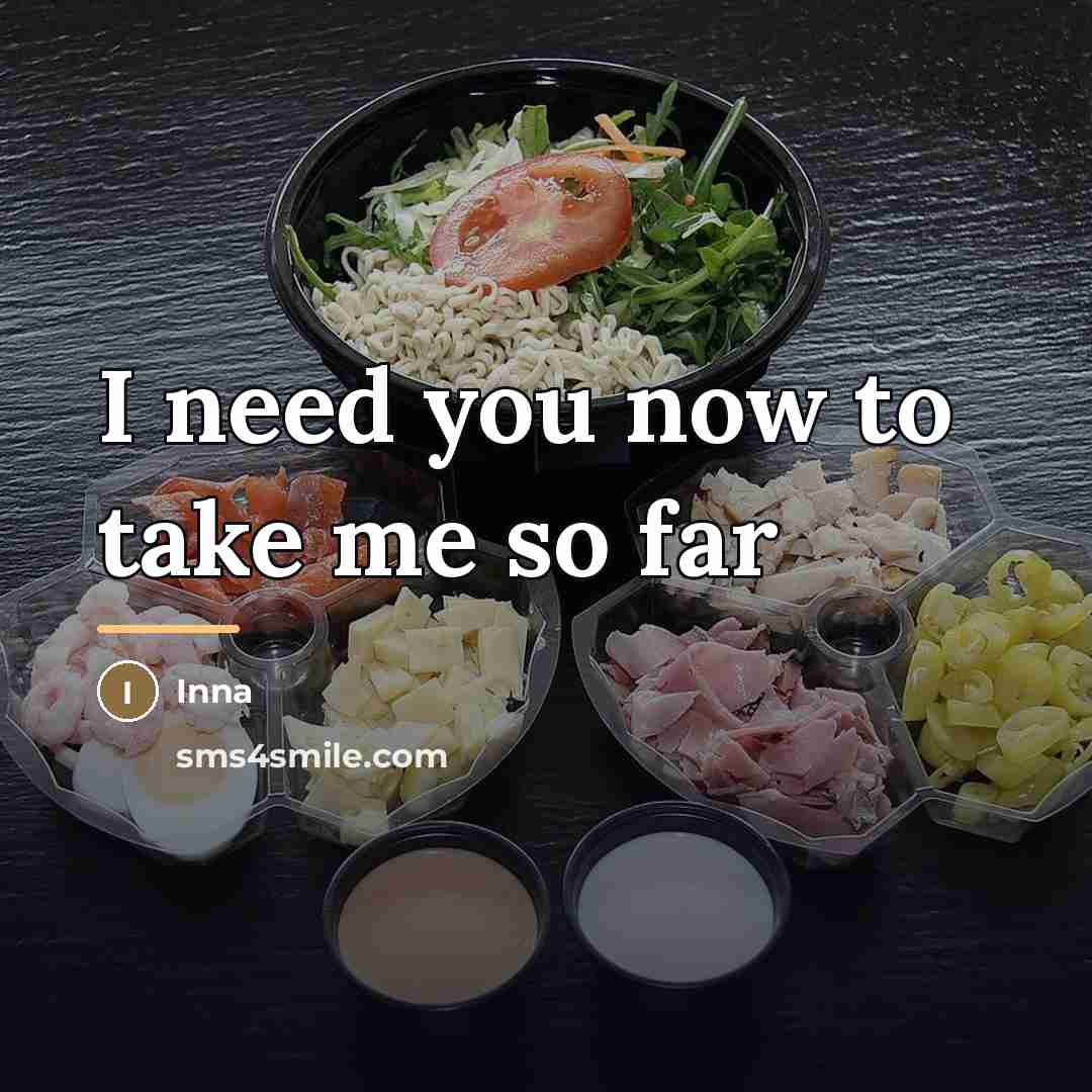 “I need you now to take me so far…” quote by Inna