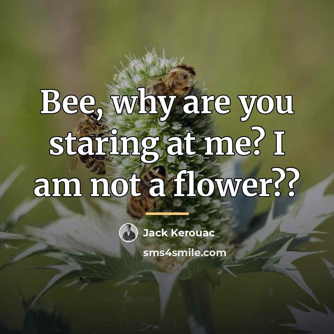 “Bee, why are you staring at me? I am not…” quote by Jack Kerouac