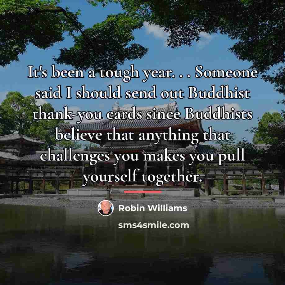 “It's been a tough year. . . Someone said I…” quote by Robin Williams