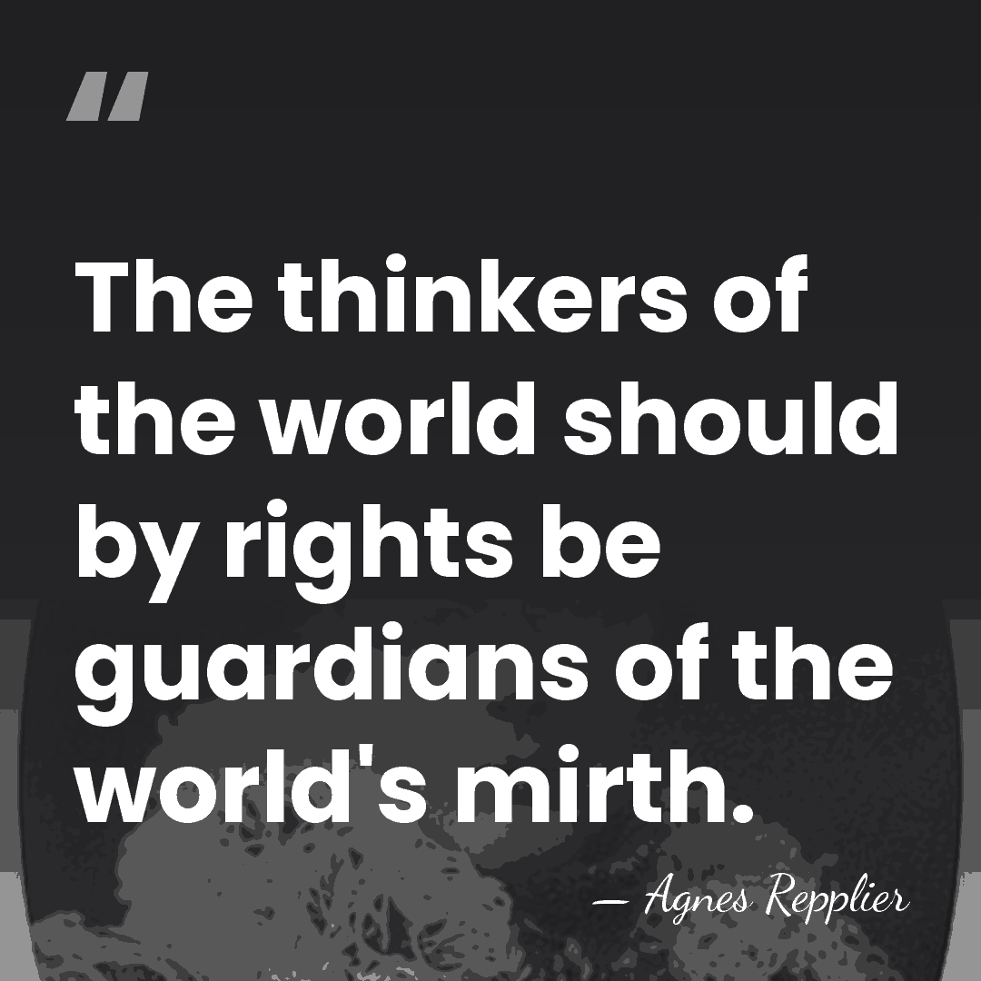 The thinkers of the world should by rights be guardians of the&hellip; - Agnes Repplier