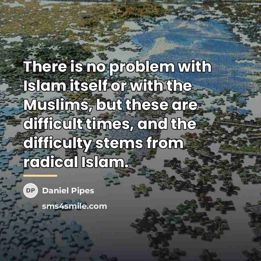 “There is no problem with Islam itself or with the…” quote by Daniel Pipes