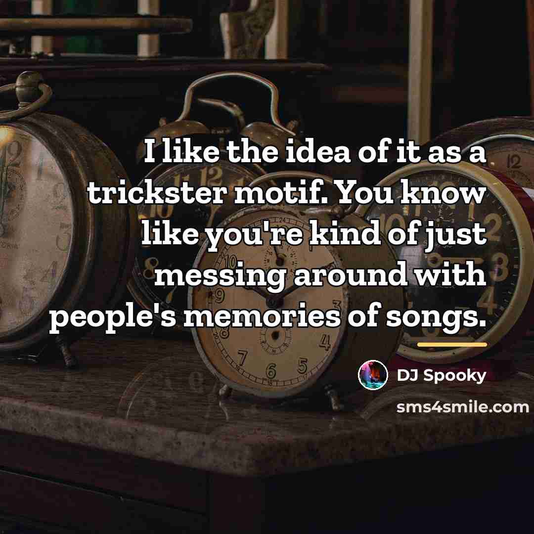 “I like the idea of it as a trickster motif.…” quote by DJ Spooky