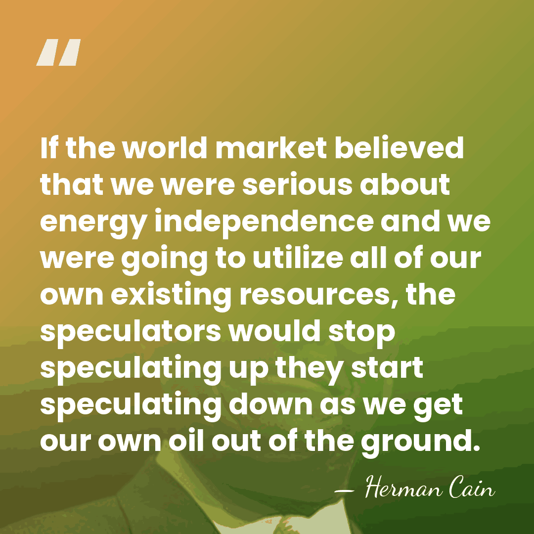 If the world market believed that we were serious about energy independence&hellip; - Herman Cain