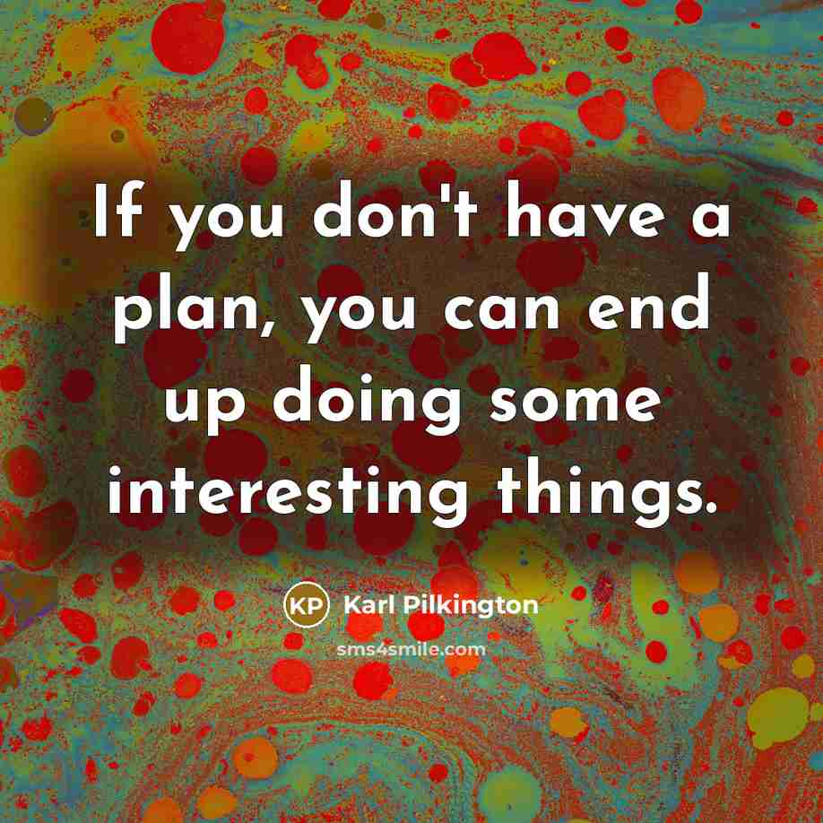 “If you don't have a plan, you can end up…” quote by Karl Pilkington