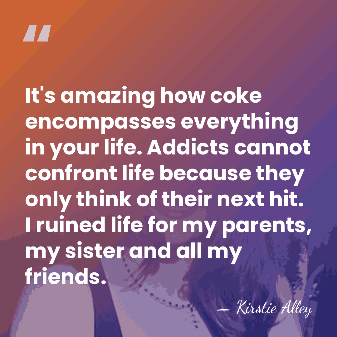 It's amazing how coke encompasses everything in your life. Addicts cannot confront&hellip; - Kirstie Alley
