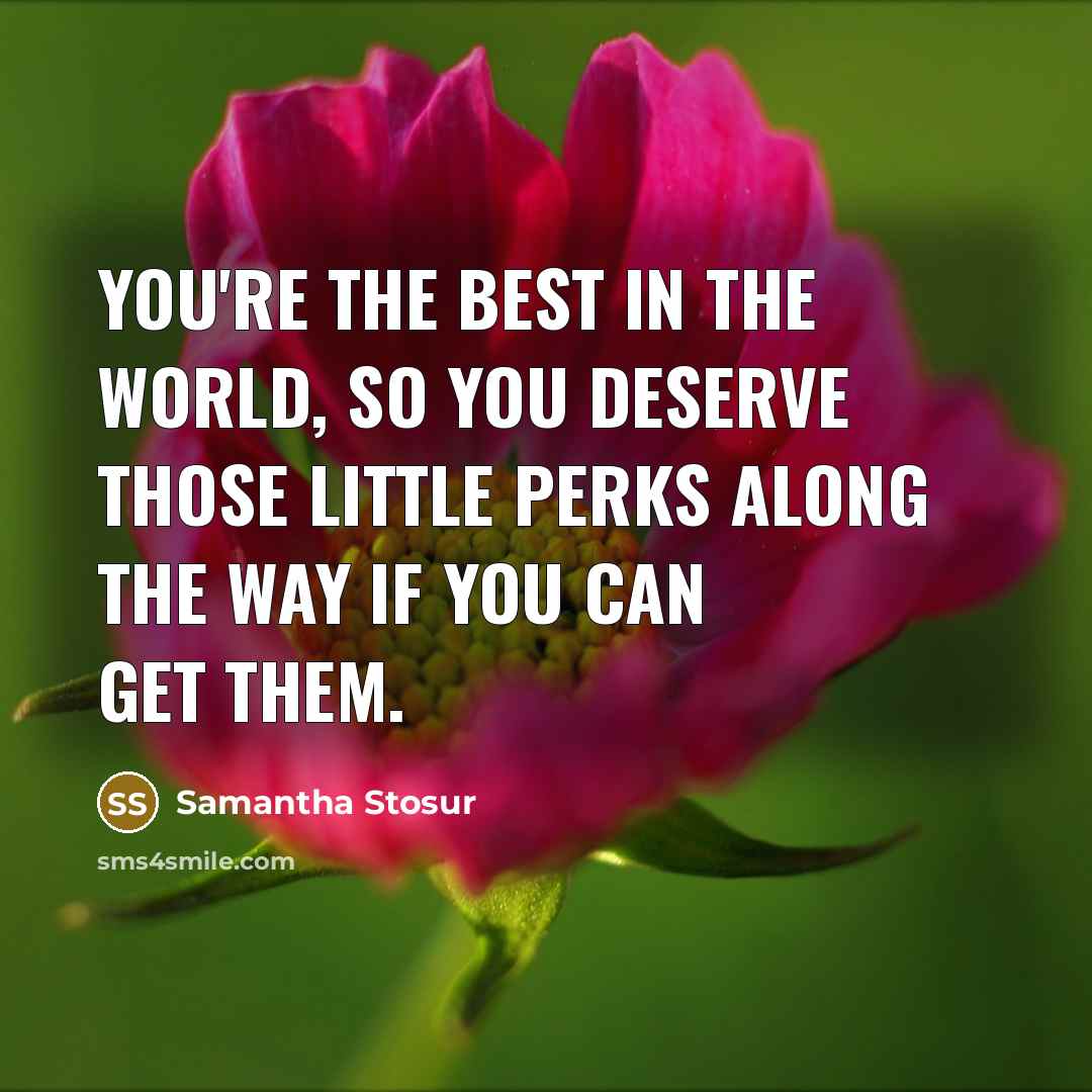 “You're the best in the world, so you deserve those…” quote by Samantha Stosur