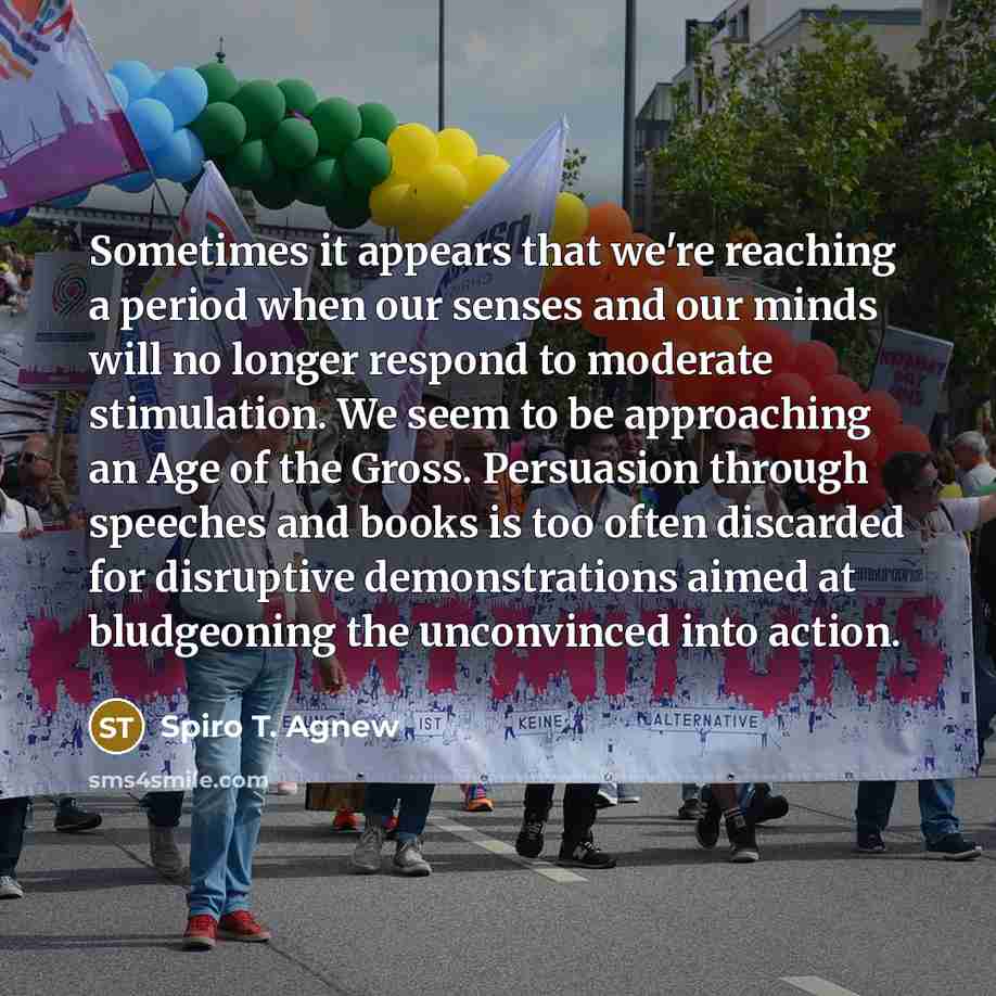 “Sometimes it appears that we're reaching a period when our…” quote by Spiro T. Agnew