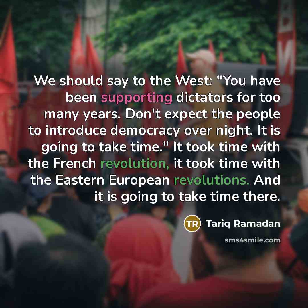 “We should say to the West: "You have been supporting…” quote by Tariq Ramadan
