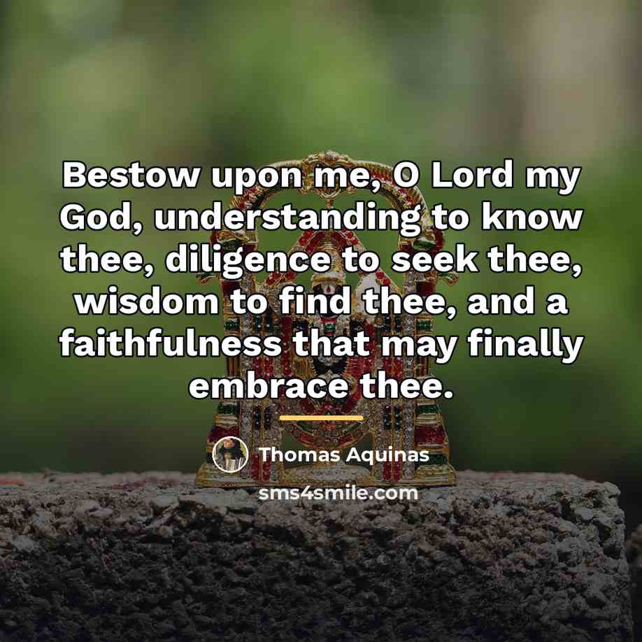 “Bestow upon me, O Lord my God, understanding to know…” quote by Thomas Aquinas