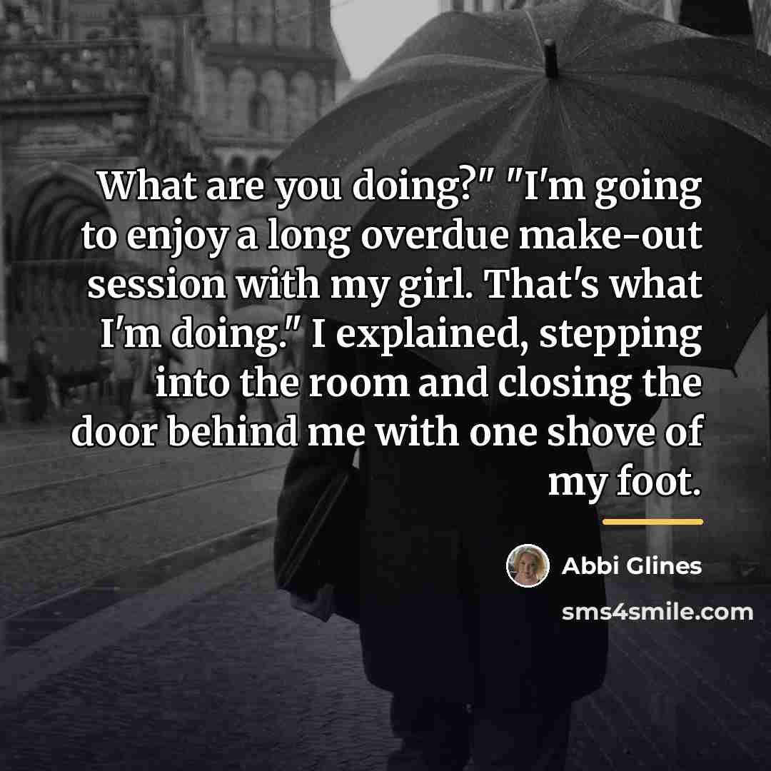 “What are you doing?" "I'm going to enjoy a long…” quote by Abbi Glines