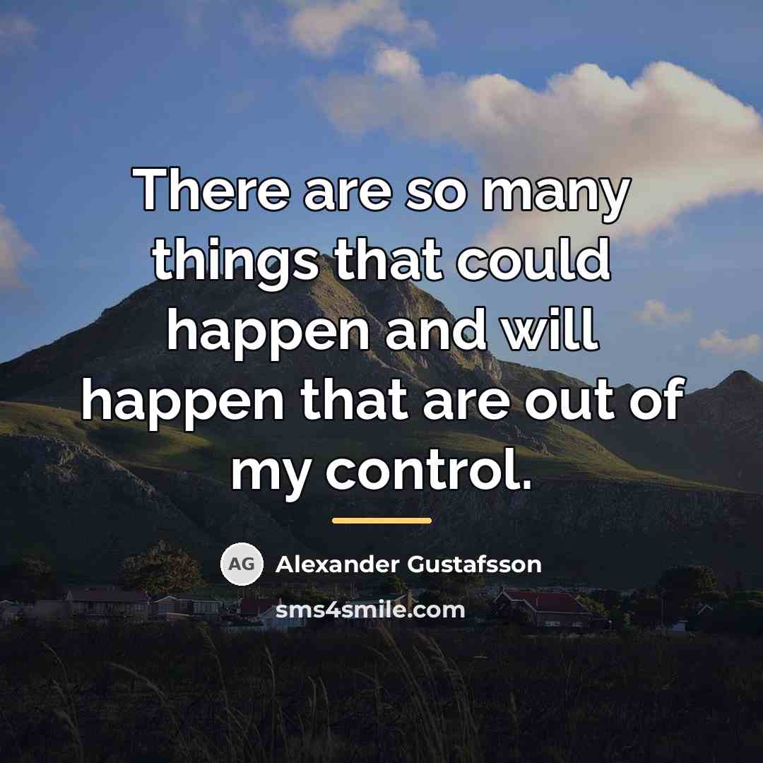 “There are so many things that could happen and will…” quote by Alexander Gustafsson
