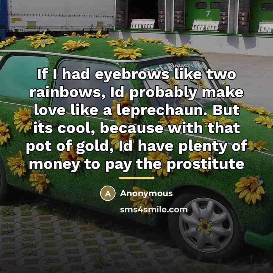 “If I had eyebrows like two rainbows, Id probably make…” quote by Anonymous
