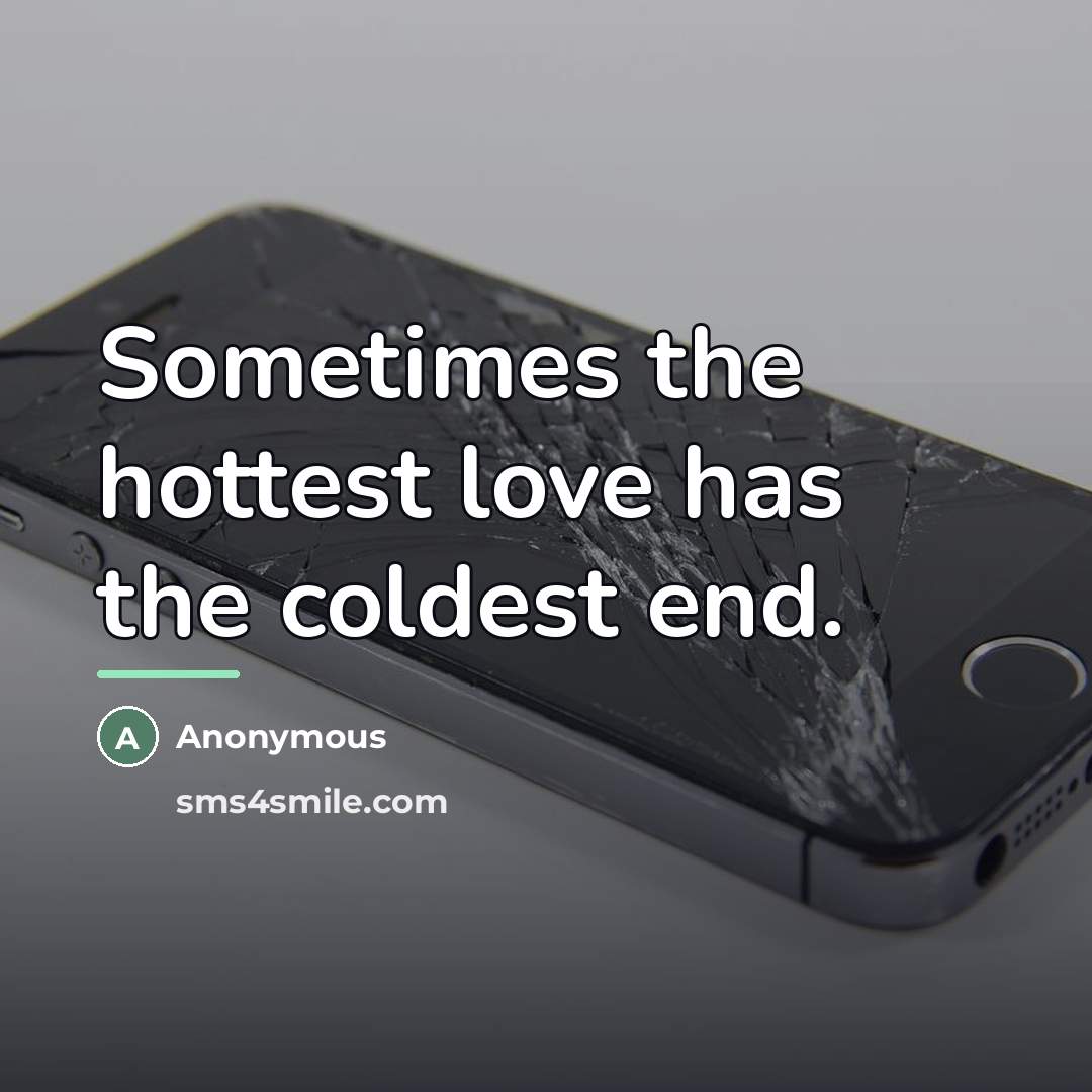 “Sometimes the hottest love has the coldest end.…” quote by Anonymous