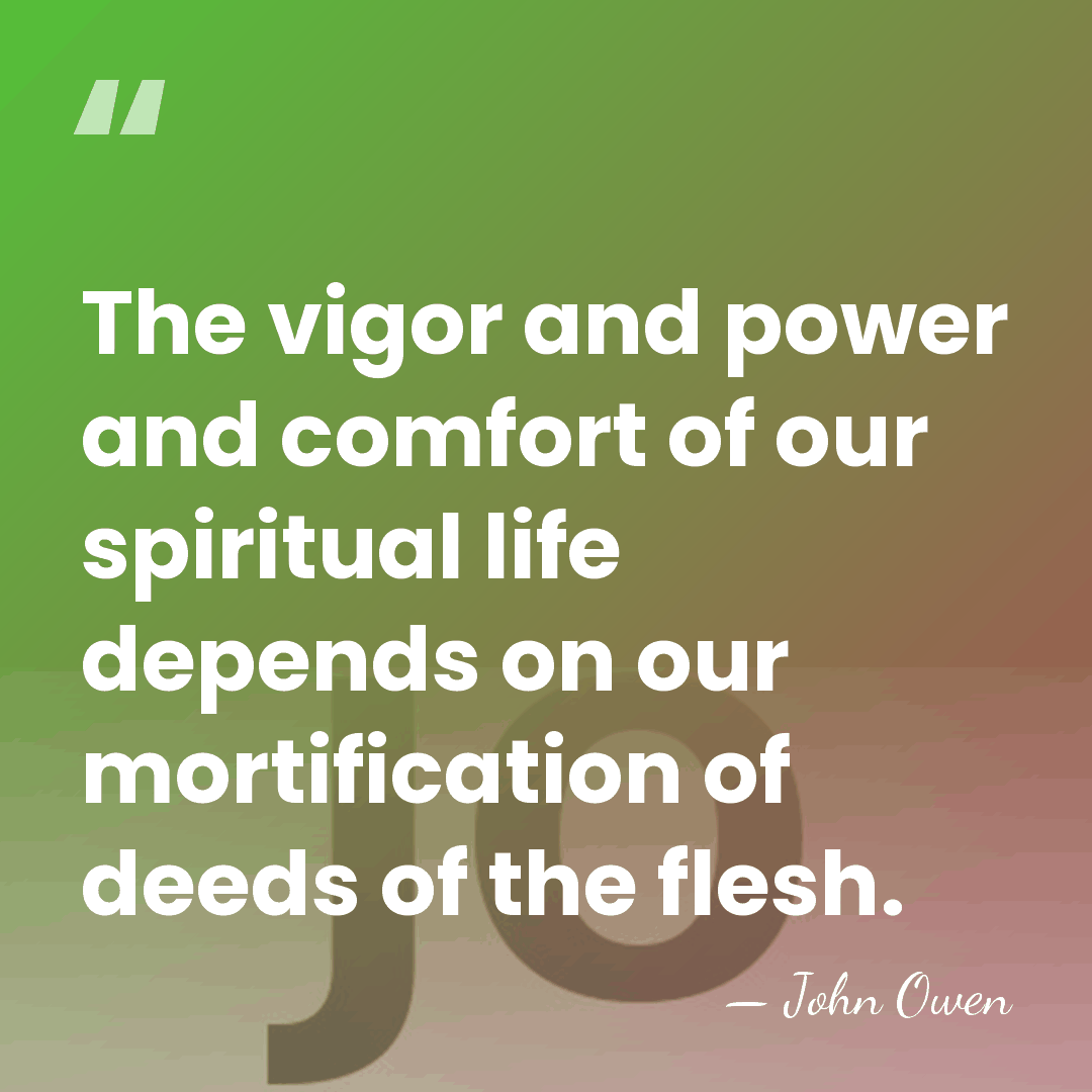 The vigor and power and comfort of our spiritual life depends on&hellip; - John Owen