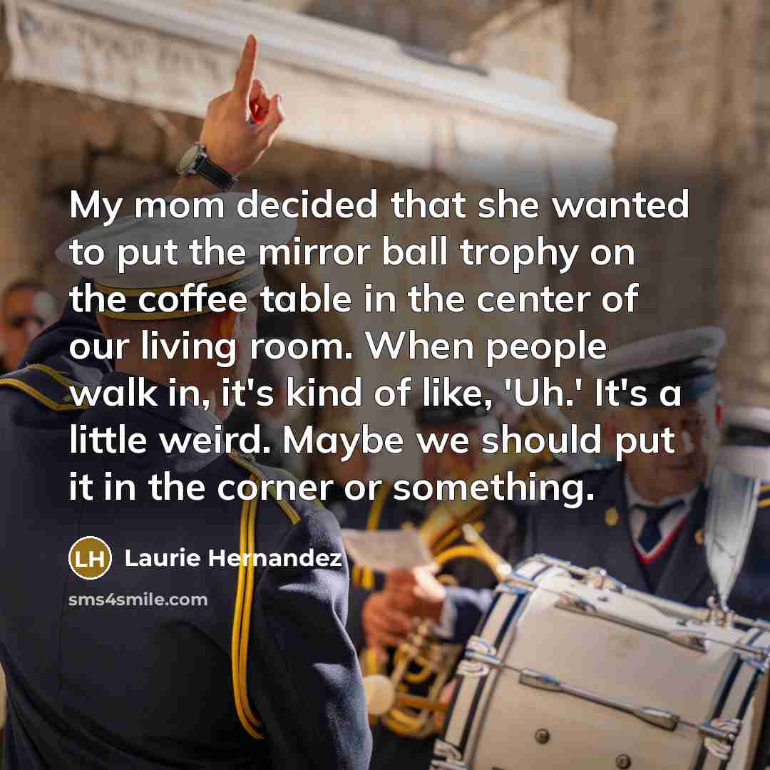 “My mom decided that she wanted to put the mirror…” quote by Laurie Hernandez
