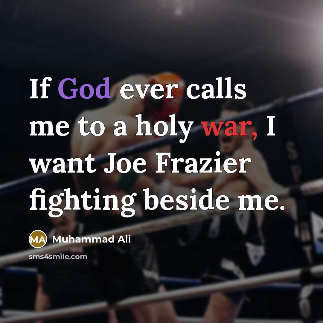 “If God ever calls me to a holy war, I…” quote by Muhammad Ali