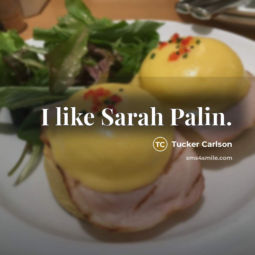“I like Sarah Palin.…” quote by Tucker Carlson