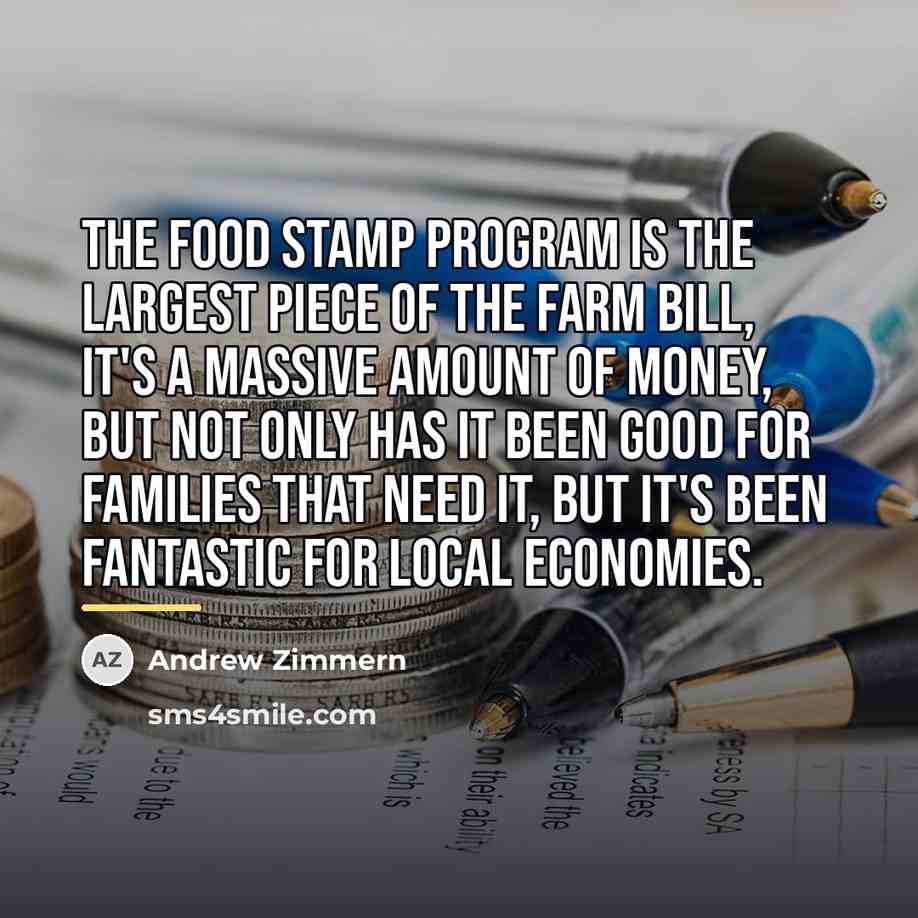 “The food stamp program is the largest piece of the…” quote by Andrew Zimmern