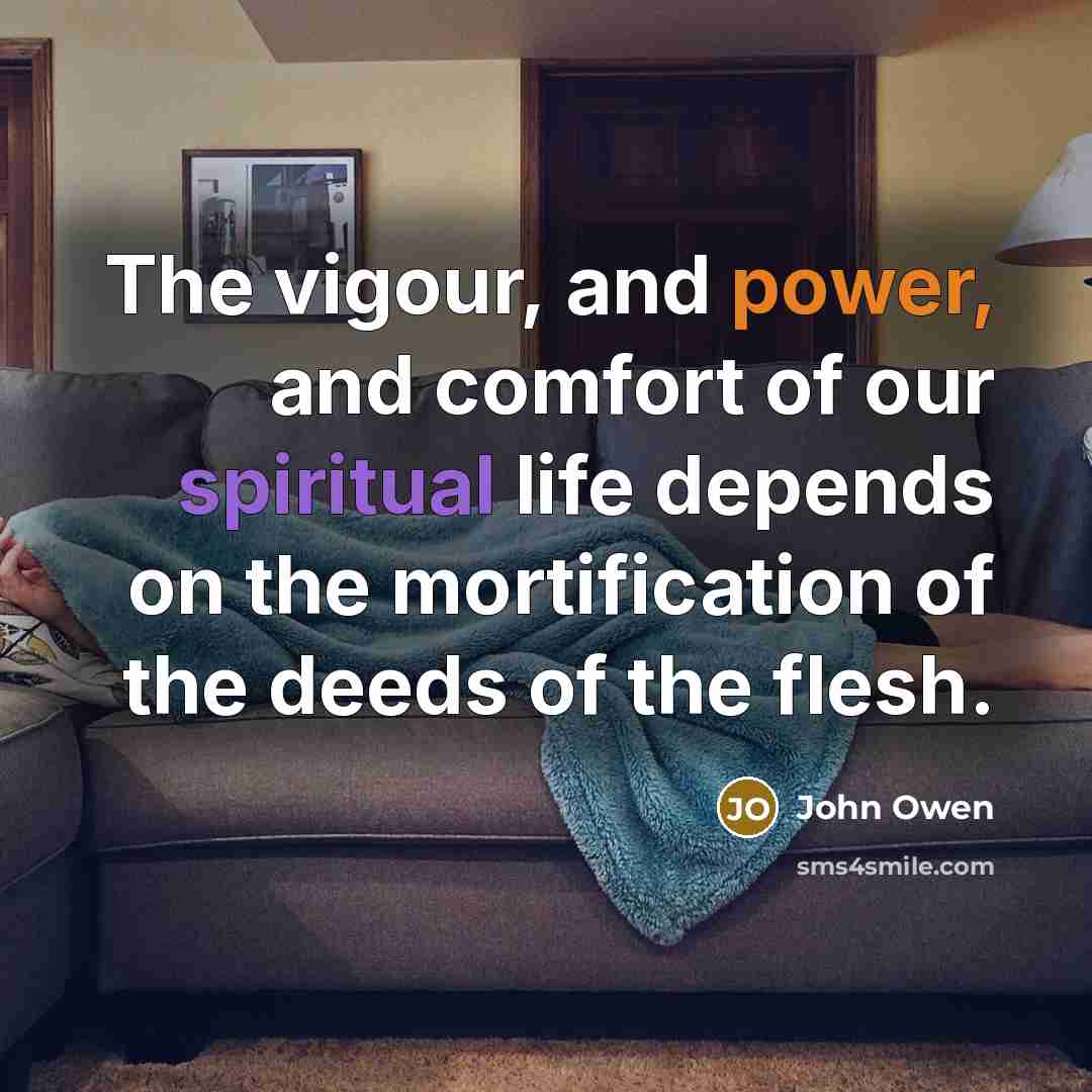 “The vigour, and power, and comfort of our spiritual life…” quote by John Owen