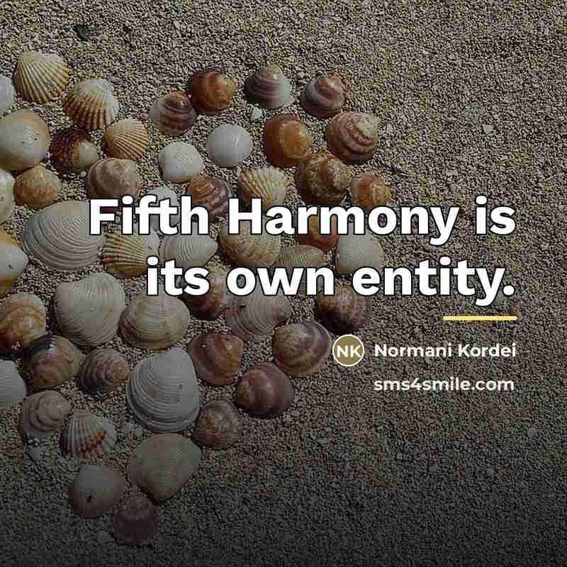 “Fifth Harmony is its own entity.…” quote by Normani Kordei