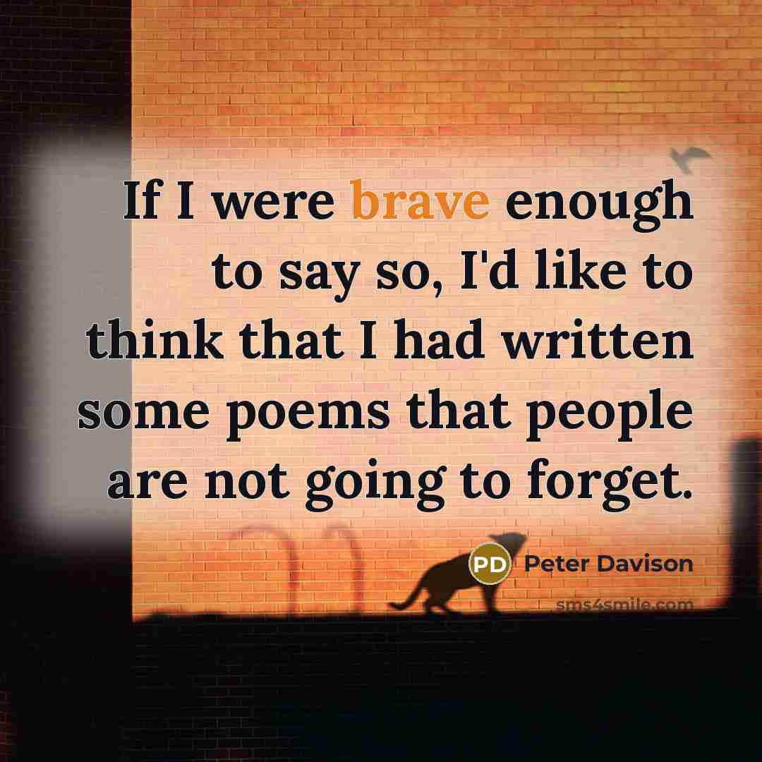 “If I were brave enough to say so, I'd like…” quote by Peter Davison