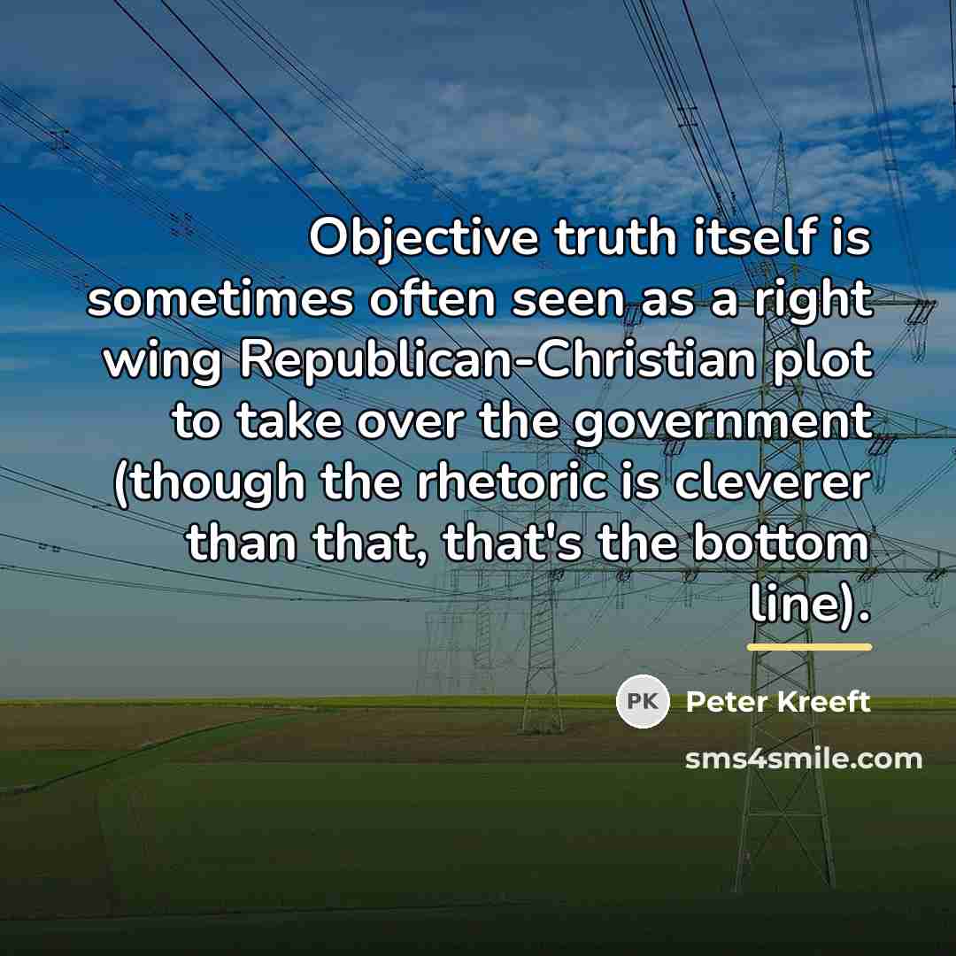 “Objective truth itself is sometimes often seen as a right…” quote by Peter Kreeft