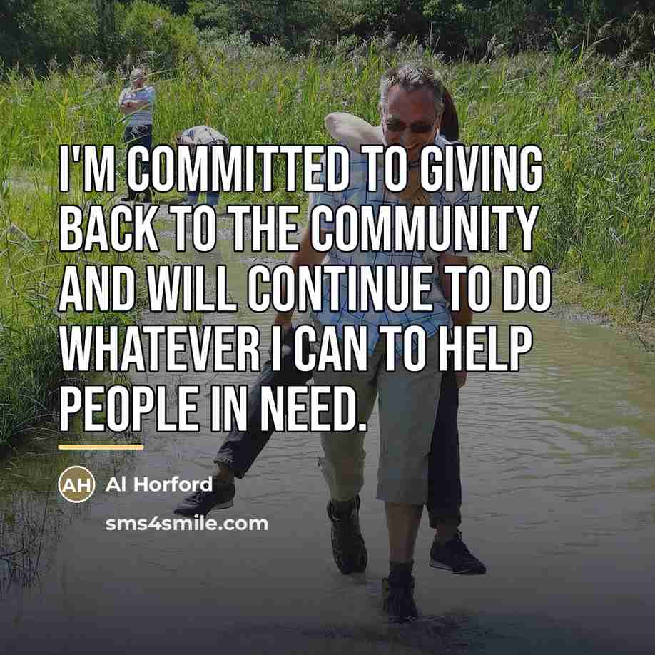 “I'm committed to giving back to the community and will…” quote by Al Horford