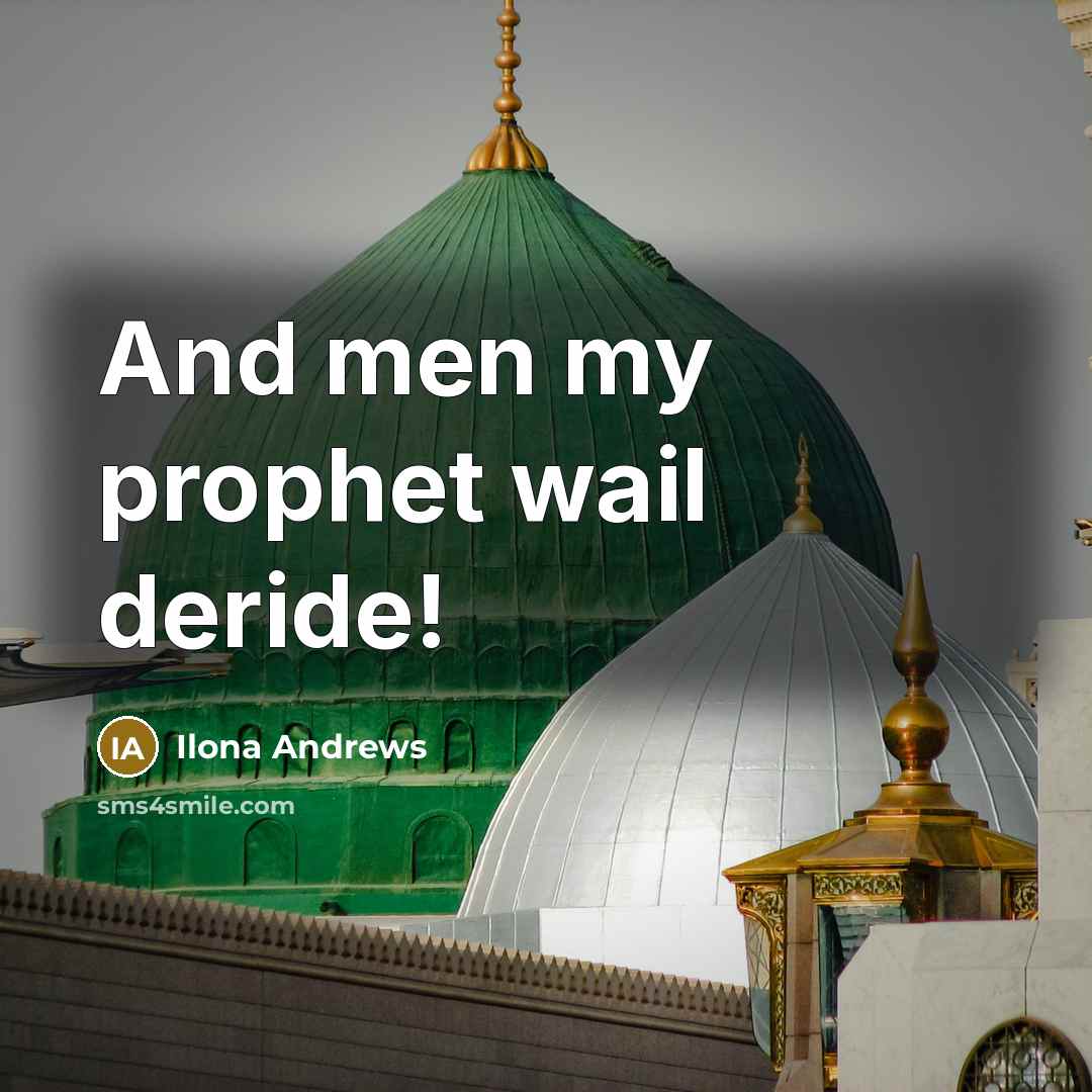 “And men my prophet wail deride!…” quote by Ilona Andrews