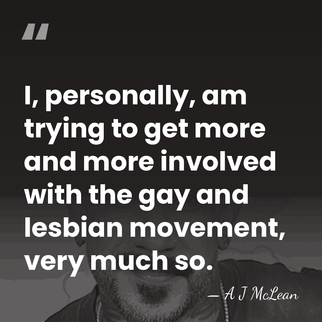 I, personally, am trying to get more and more involved with the&hellip; - A J McLean