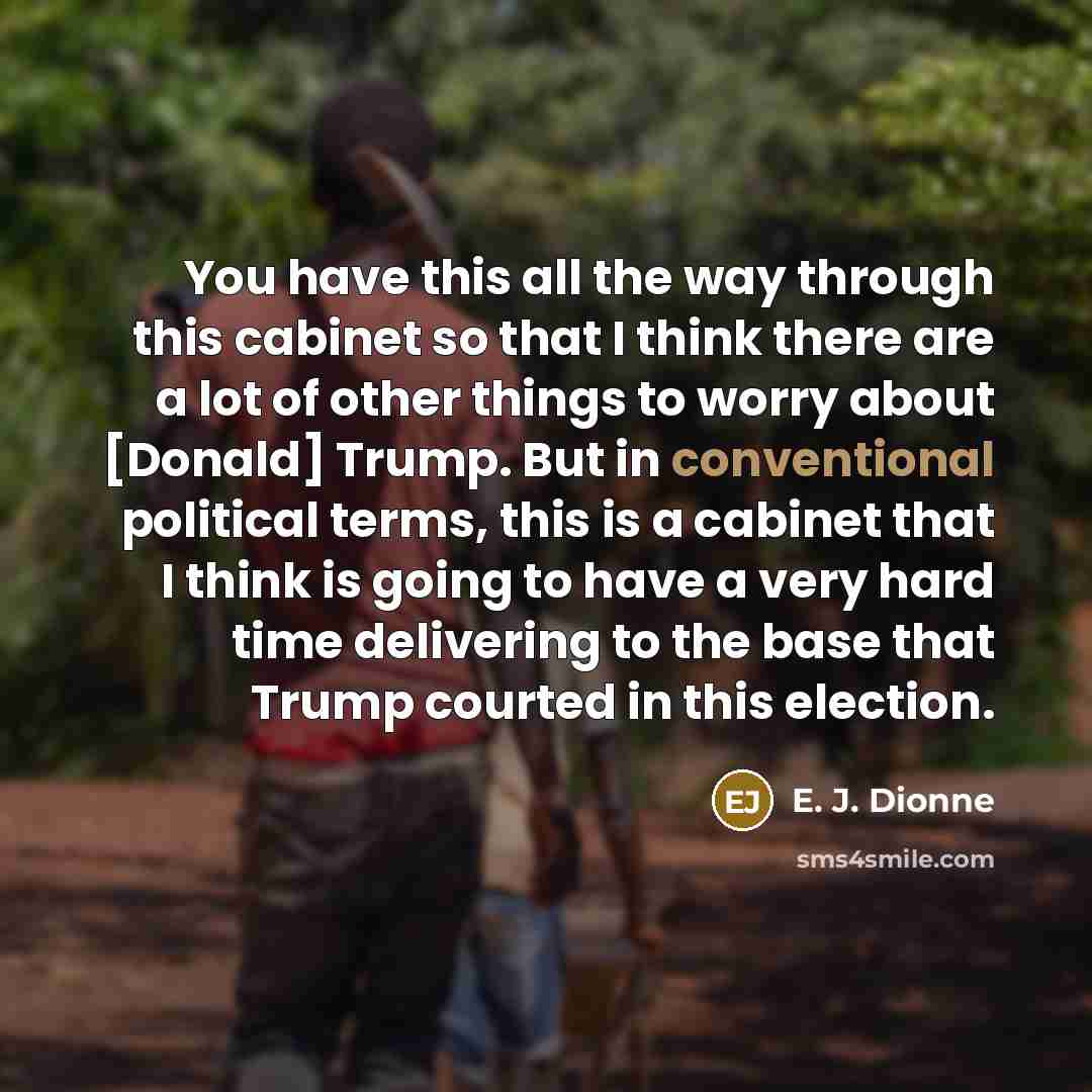 “You have this all the way through this cabinet so…” quote by E. J. Dionne