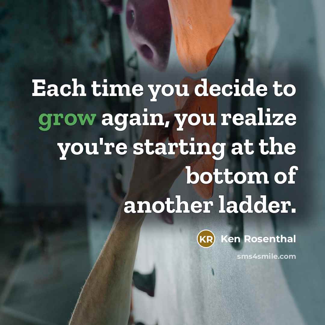 “Each time you decide to grow again, you realize you're…” quote by Ken Rosenthal
