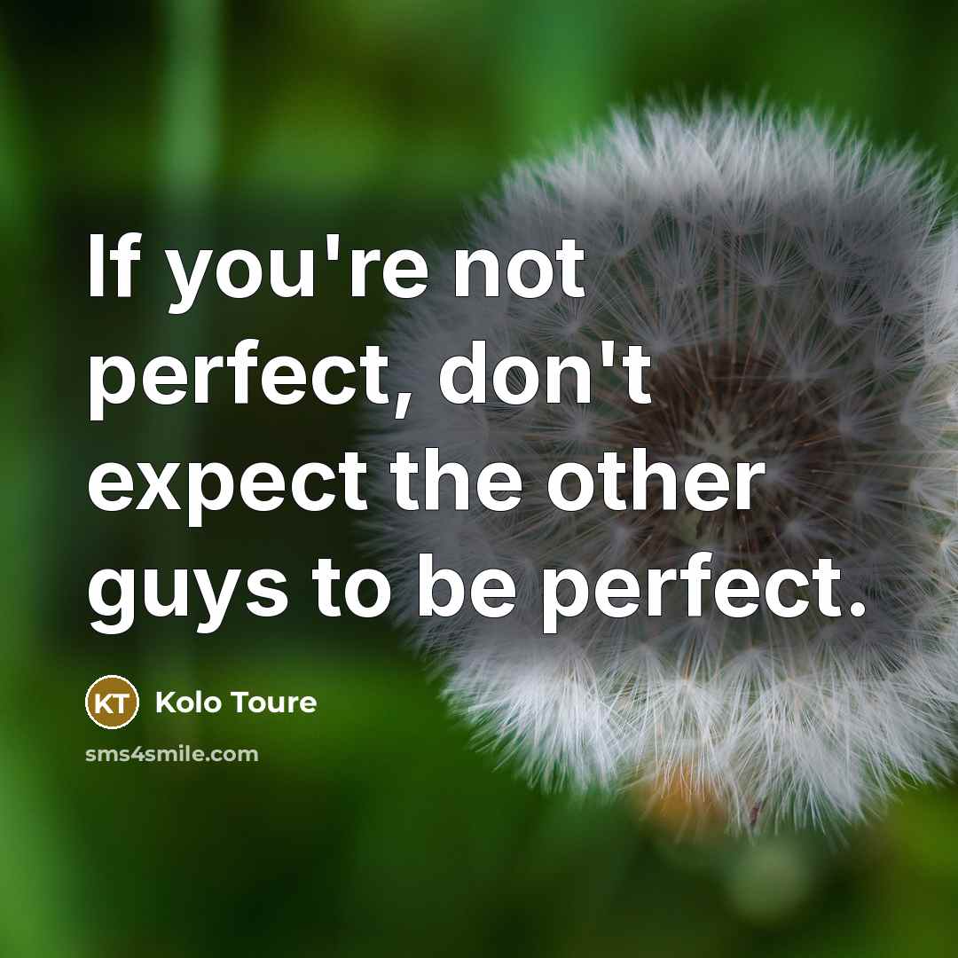 “If you're not perfect, don't expect the other guys to…” quote by Kolo Toure