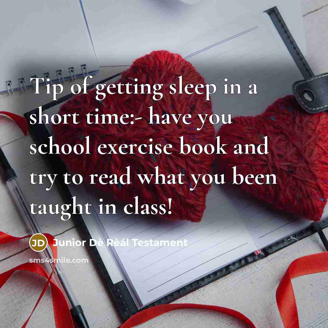 “Tip of getting sleep in a short time:- have you…” quote by Junior Dè Rèál Testament