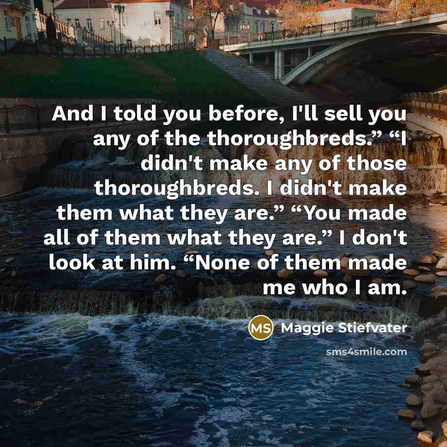 “And I told you before, I'll sell you any of…” quote by Maggie Stiefvater